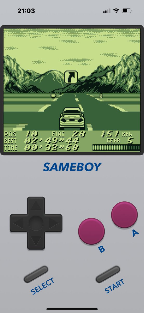 flawedgirl's tweet photo. OMG 🤯 Jusqu’il y a peu de temps, je n’aurais jamais cru que j’aurais pu lancer des jeux GameBoy sur un iPhone 😆 #iPhone #SameBoy https://t.co/0Hf6Y1sveV