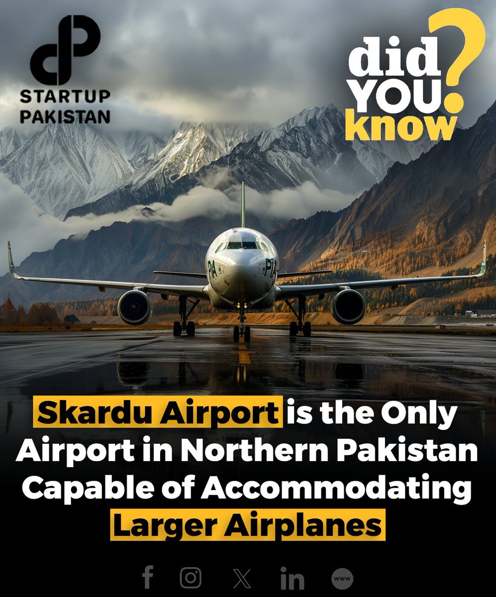 Skardu Airport is the only airport in northern Pakistan capable of accommodating larger airplanes. #Skardu #Pakistan #Northernareas #PIA #Largerplanes #Gilgitbaltistan