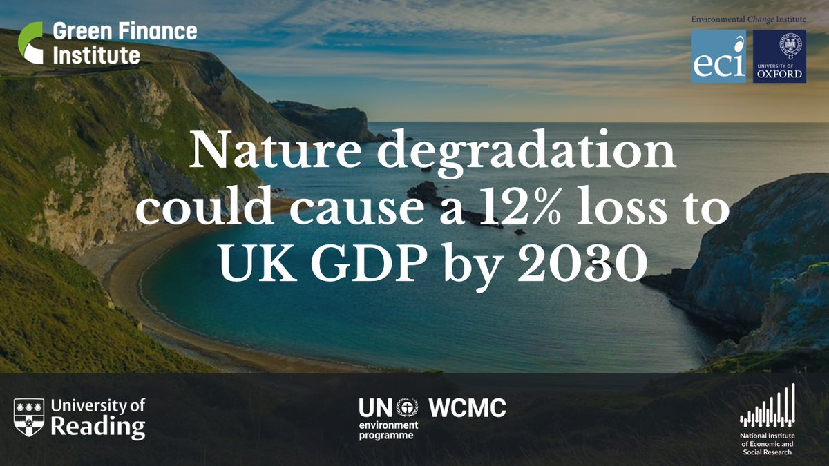 Importance of nature for our economy was starkly underlined recently by @GFI_greenwho revealed that impact of nature degradation in the coming years will, at minimum, surpass the economic fallout of the Global Financial Crisis with a 6% hit on UK GDP & potentially as much as 12%