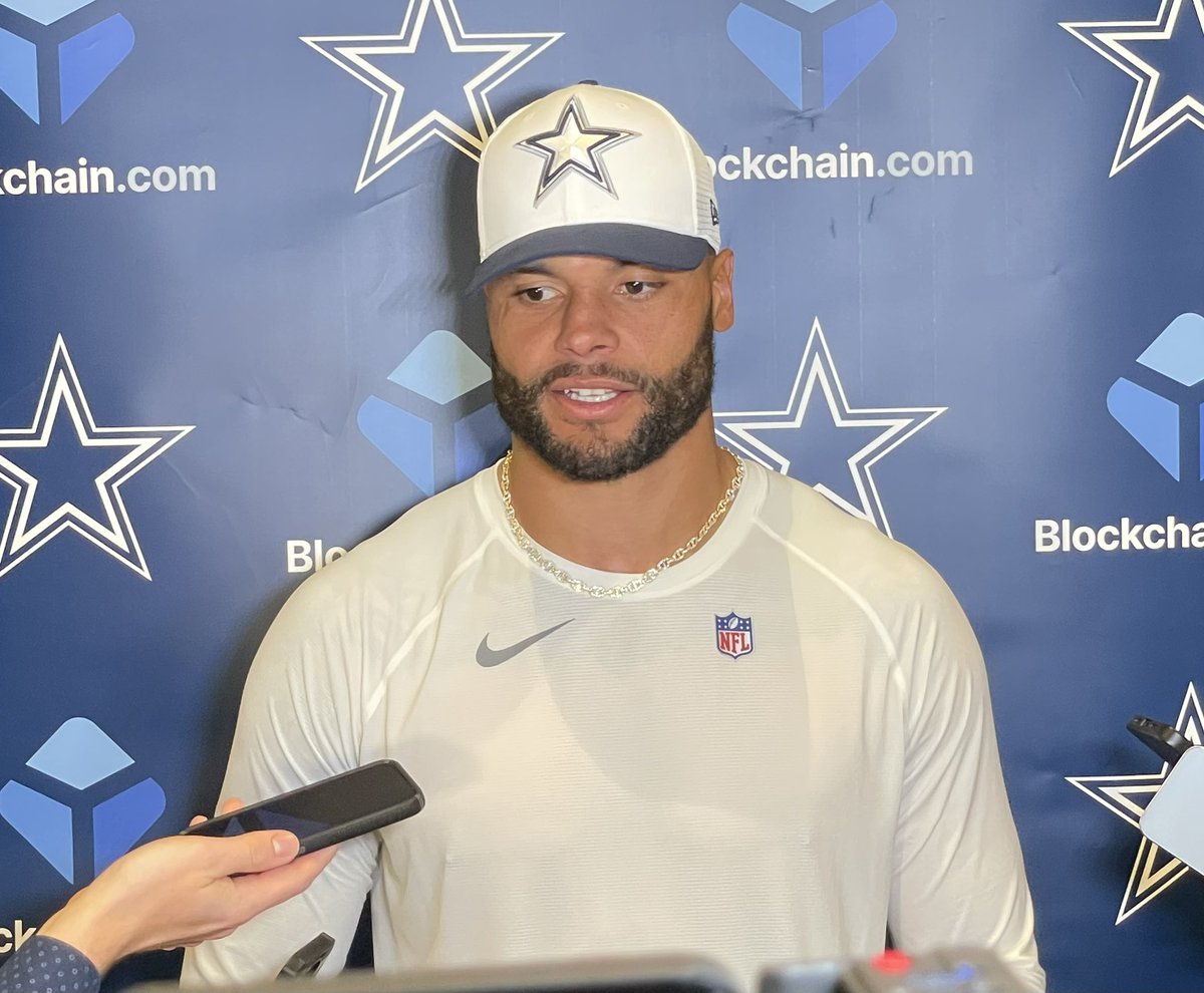 Dak Prescott on his contract situation: “I know my business will take care of itself. Just controlling what I can control.” Why has be been able to be so patient? “I don’t play for money. … I’ll leave that to the business people to say what it’s worth, what they’re supposed to