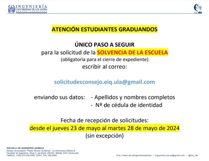 eiq_ula's tweet photo. Atención https://t.co/7zk9DGjbZS
