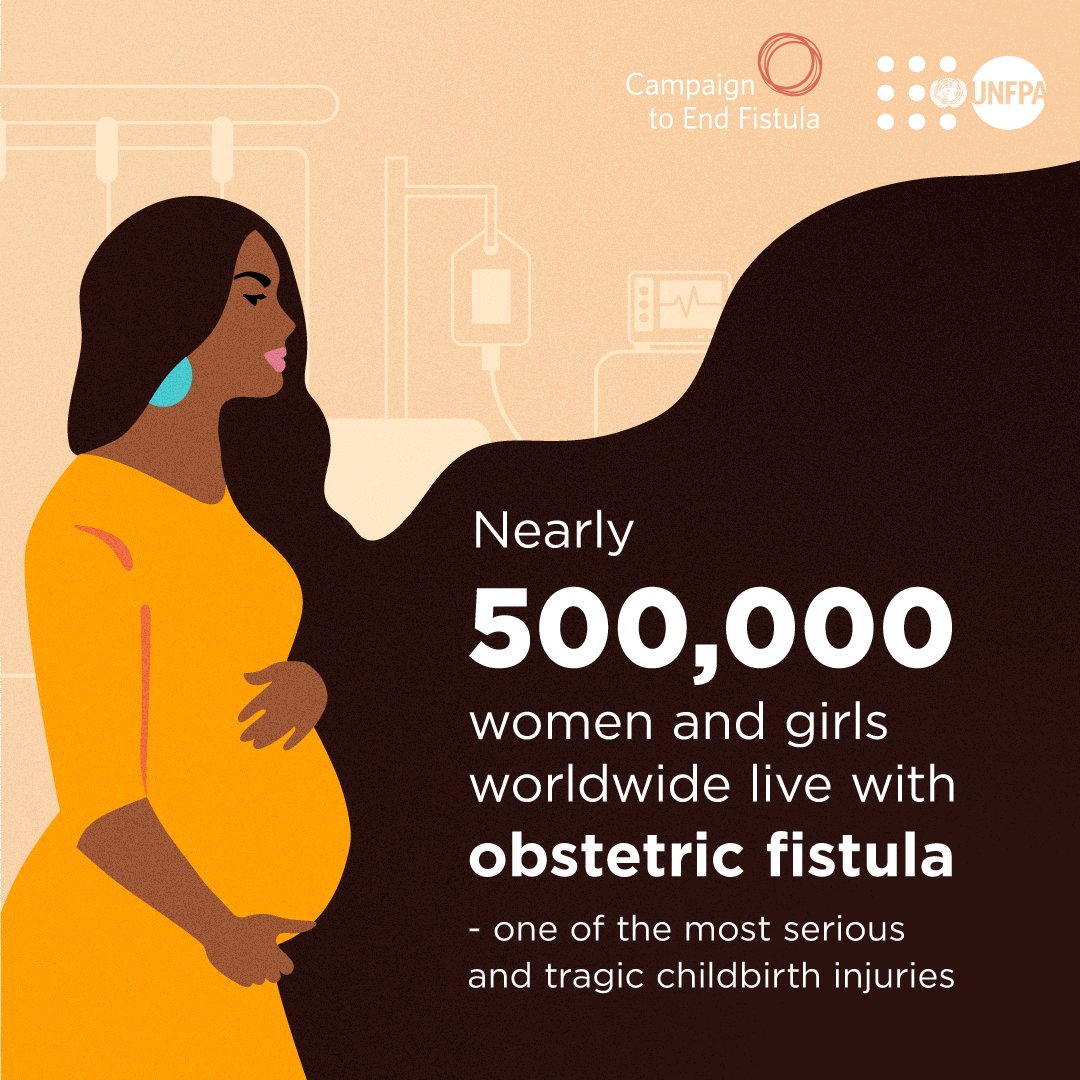 No woman should suffer needlessly from a preventable condition like fistula —yet, nearly 500,000 women and girls live with it globally. On Thursday's #EndFistula Day, see what @UNFPA is doing to help women overcome this devastating childbirth injury: unf.pa/cef