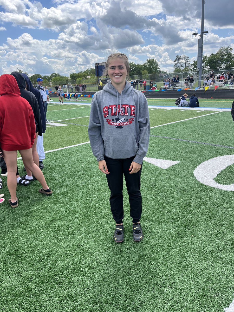 Ella with 11 foot jump and all conference in the polevault