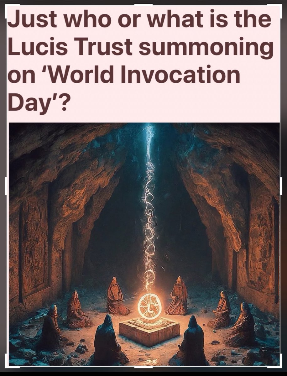 The Lucis Trust, which has a long history of working the United Nations it will be celebrating the World Invocation Day May 23. Guised under New Age esoterism, its primary goal is to hasten the return of the “light” and “Coming One” to Earth.#Altcoins drmathewmaavak.substack.com/p/just-who-or-…