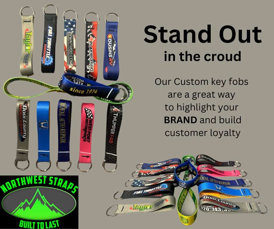 NWStraps's tweet image. Reminder: Our contest for 100 free custom key fobs is still on! Follow us, reply with an image or video of how you get your brand out there, and share this post so your friends can join the fun too. #CustomKeyFobs #Branding #NWStraps #Contest #StandOut