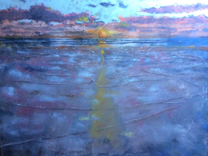 Art of the Day: "Sunset at Newgale". Buy at: ArtPal.com/johnmulberry?i…