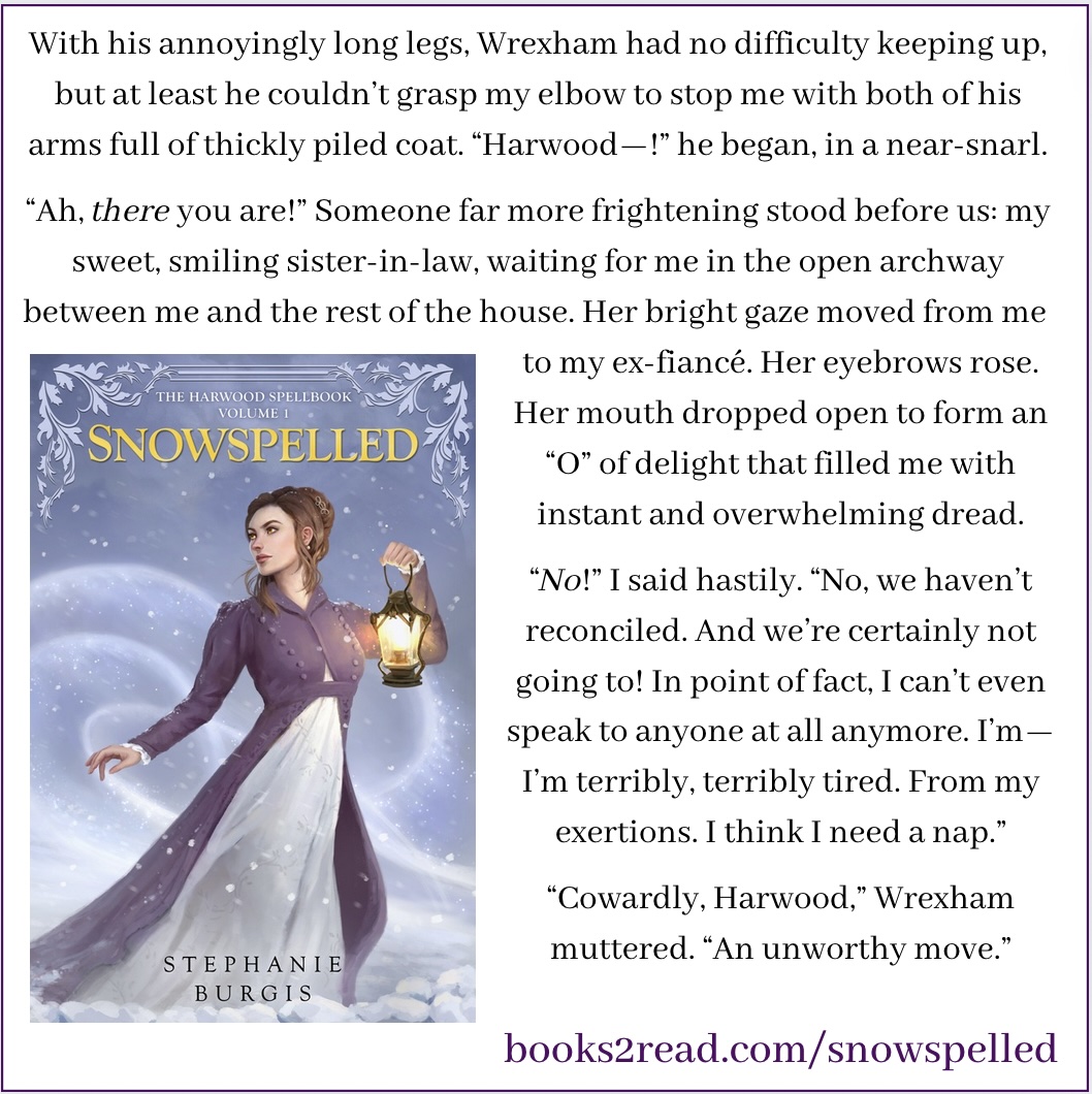 ICYMI, it's Book Quote Wednesday! This week's word is DREAD, and here's a snippet from my romantic fantasy novella Snowspelled: book2read.com/snowspelled #bookqw