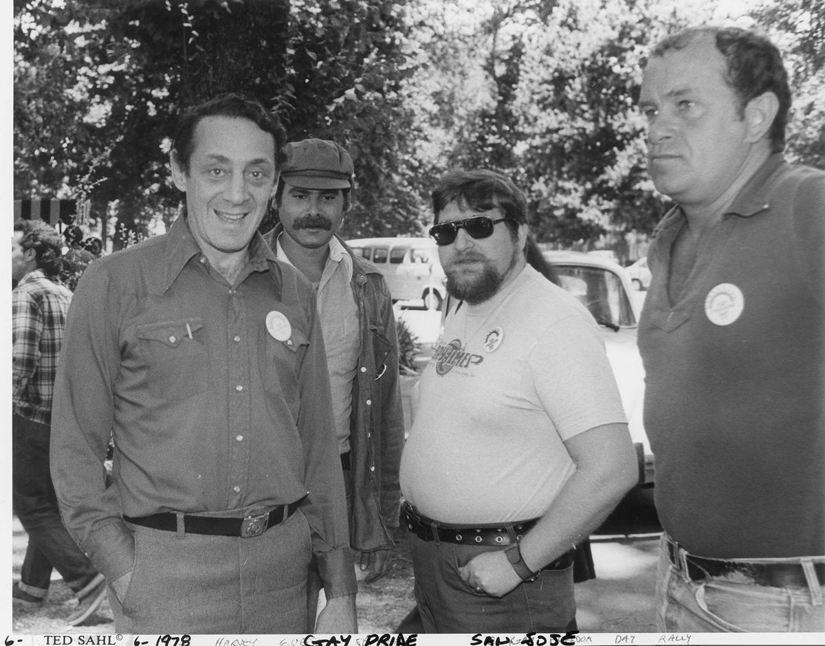 🌈 Today, we celebrate #HarveyMilkDay, honoring one of the first openly gay U.S. elected officials. Milk's activism for equality paved the way for LGBTQ+ individuals to live openly and proudly. Image: Harvey Milk at Gay Pride San Jose, June 1978. Via Wikimedia Commons.