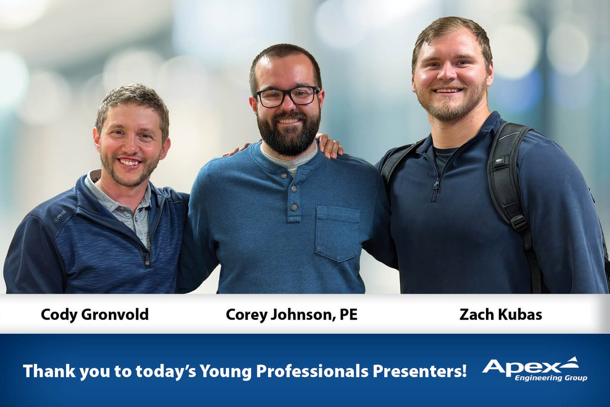 Our team learned about all things related to the Fargo Wastewater Treatment Facility. Thank you, Cody, Corey and Zach for presenting during today's Young Professionals presentation. Great job! #ApexEngGroup #YoungProfessionals