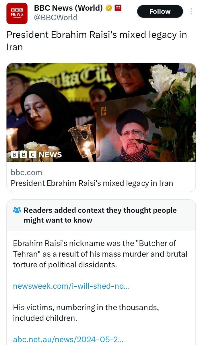 That moment when @BBCNews was no better than a vicious Islamist mullah (cleric). #CommunityNote