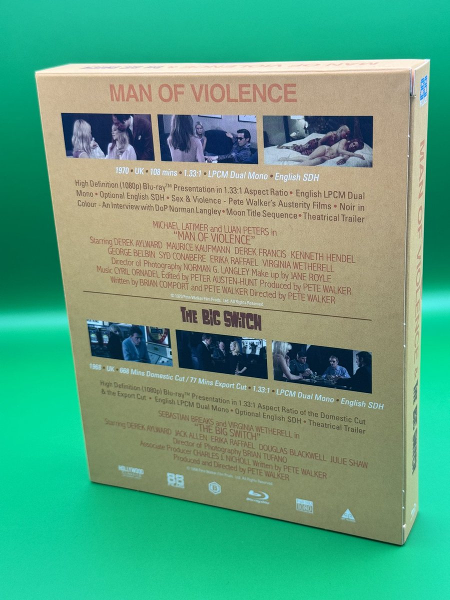 jasonimpey's tweet image. A double dose of Pete Walker #manofviolence #thebigswitch #doublebill #bluray #88films #petewalker