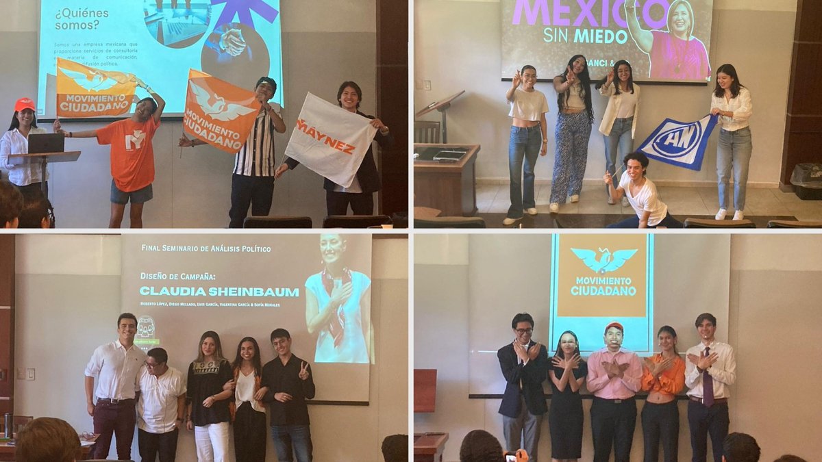 Espectacular cierre del Seminario de Análisis Político <a href="/CPoliticaITAM/">CienciaPolítica ITAM</a> <a href="/ITAM_mx/">ITAM</a> 
Crítica, reflexión y recreación muy inteligente de las campañas presidenciales
🗳️🇲🇽 #EleccionesMéxico2024 
Gracias grupo por hacer un gran semestre
<a href="/CentroLujambio/">C.E. Alonso Lujambio</a> <a href="/ExITAM/">ExITAM</a> <a href="/fmcpol/">Facultad Menor Ciencia Política</a>