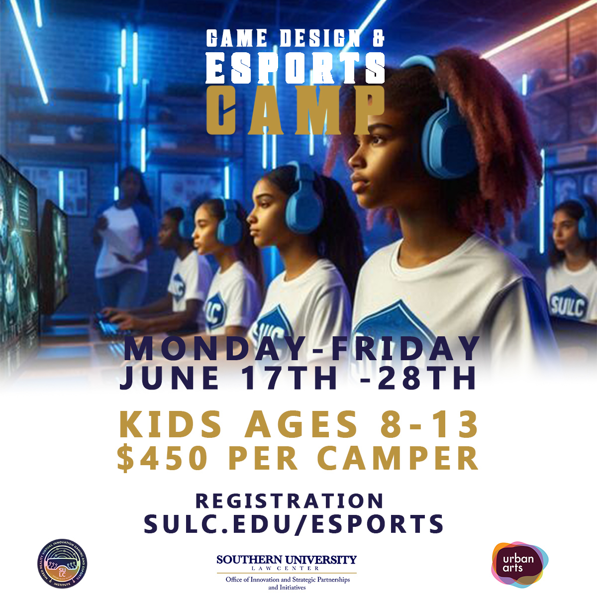 😓🏖️ Beat the heat with one of the many #SummerofLASTEM camps around Louisiana... like the @SouthernULaw Esports Camp for kids ages 8-13 from June 17-28. REGISTER: sulc.edu/esports MORE SUMMER OF STEM CAMPS: laregents.edu/summerofstem #LaProspers