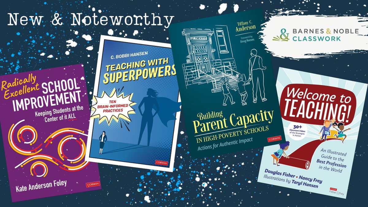 Whether you are a new teacher or a seasoned administrator, Barnes & Noble has the perfect resource to help you grow. Check out these new titles from @CorwinPress today!  #Leadership #Administrators #NewTeacher @BNBuzz #Education