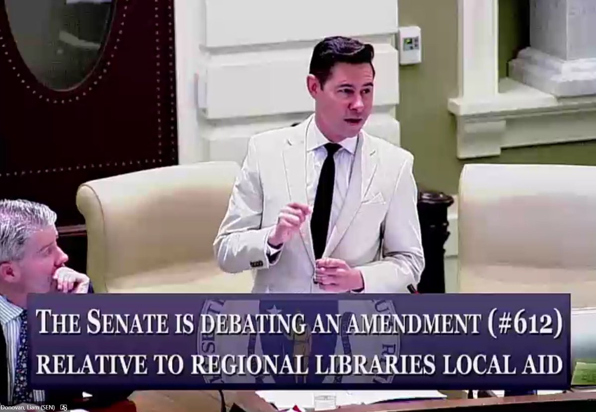 I'm thrilled to announce that the Massachusetts State Senate has unanimously approved an amendment I filed in the FY25 budget to increase state aid to our regional public libraries by more than 2 million dollars.