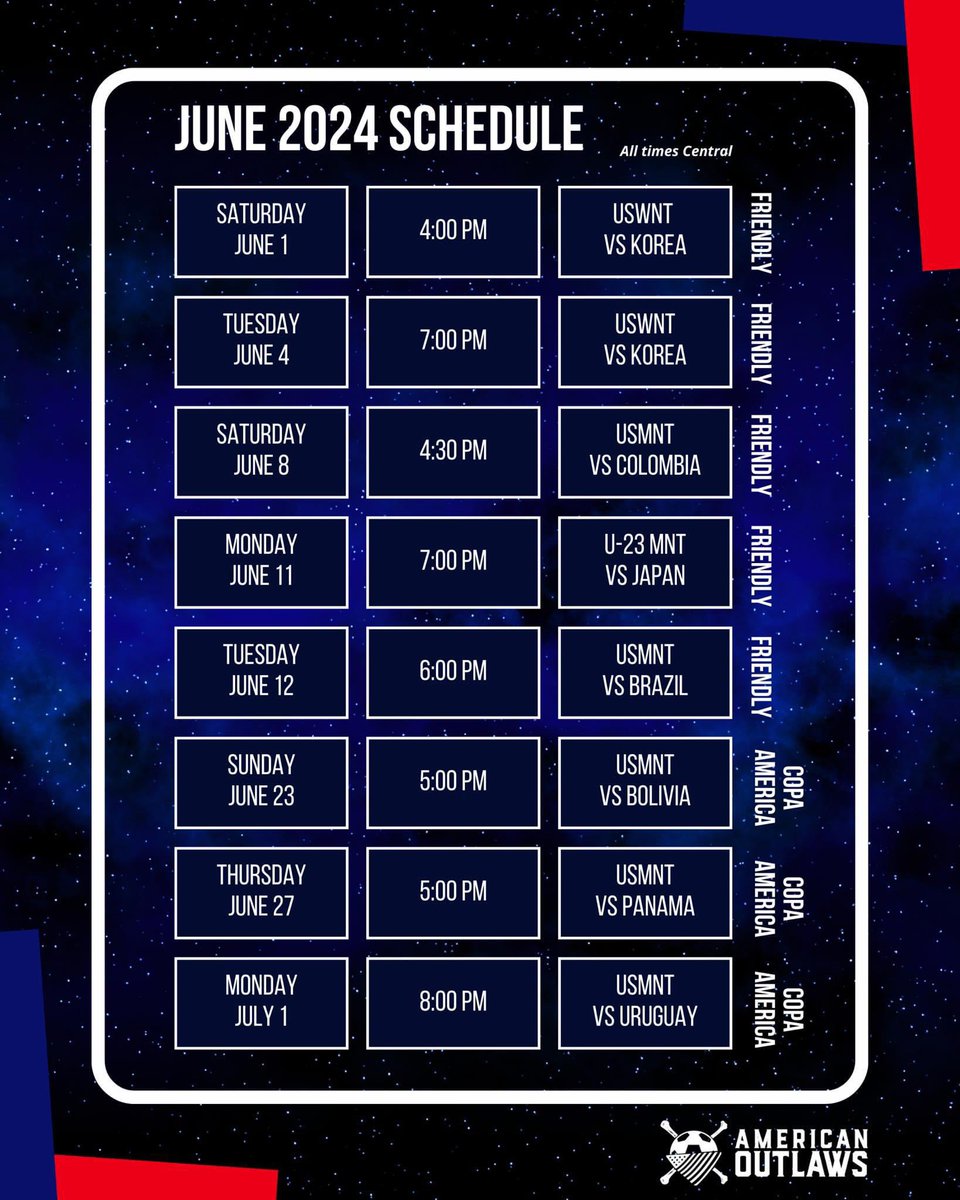Busy June for 🇺🇸⚽️