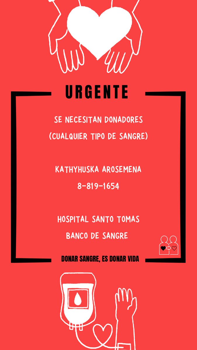 Se necesita con urgencia donación de sangre 🙏🏻 porfa compartir