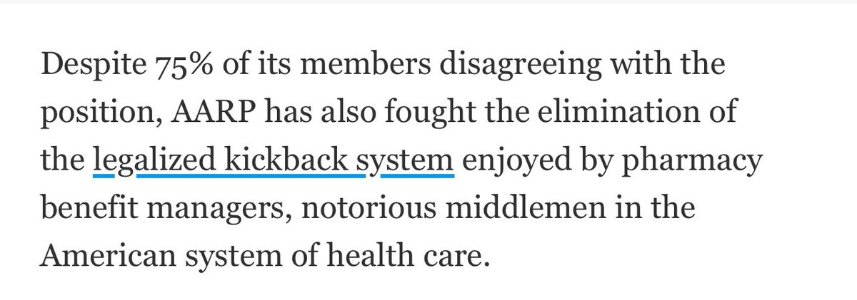 Congress sure should take a look @AARP, who collects more from its deal with 
@UHC then they do from membership. They also  go against members wishes and prevent #PBM reform 

goerie.com/story/opinion/…