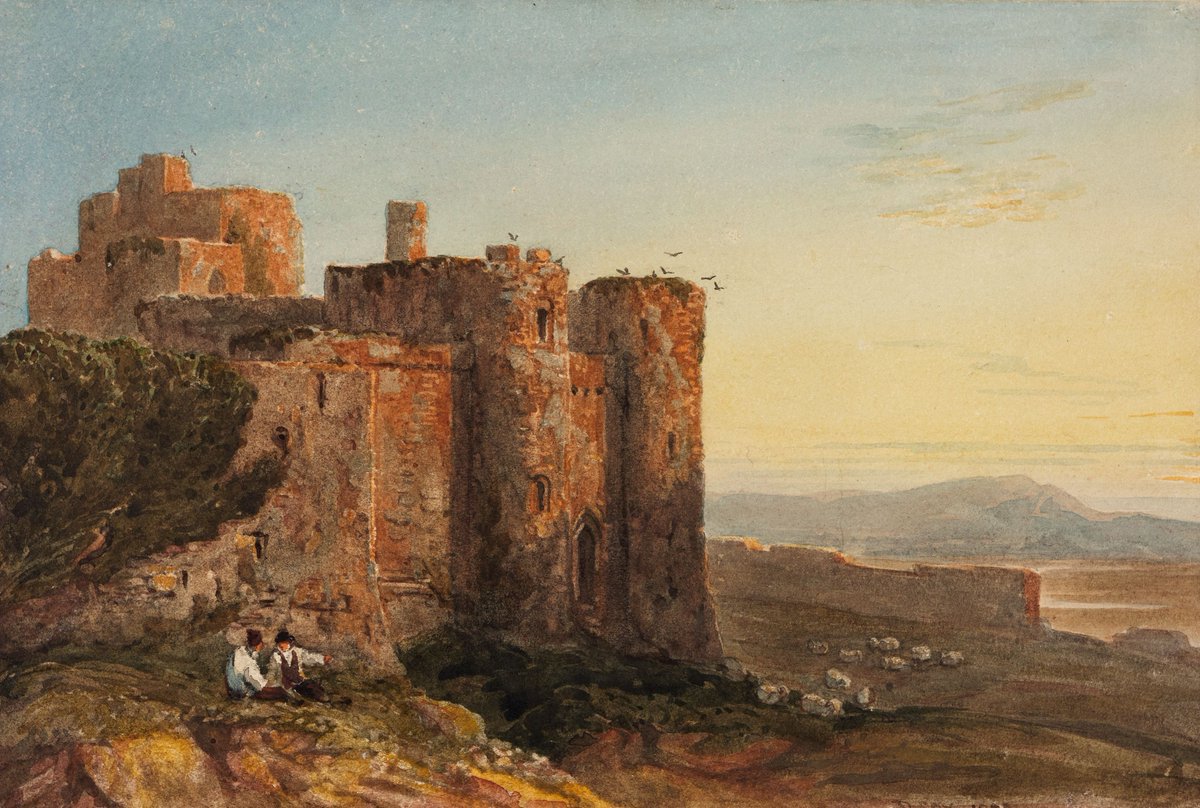 The title of this watercolour by David Cox is Landscape with Castle. It was painted in 1820. Can anyone identify the castle?