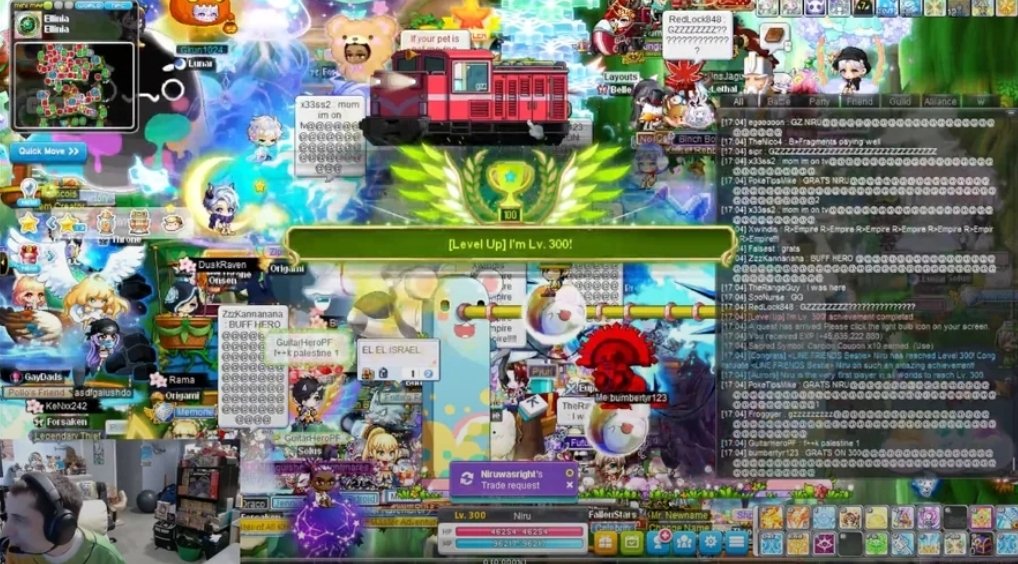 Congrats Niru on being the first person ever to reach level 300 in Maplestory 🍁