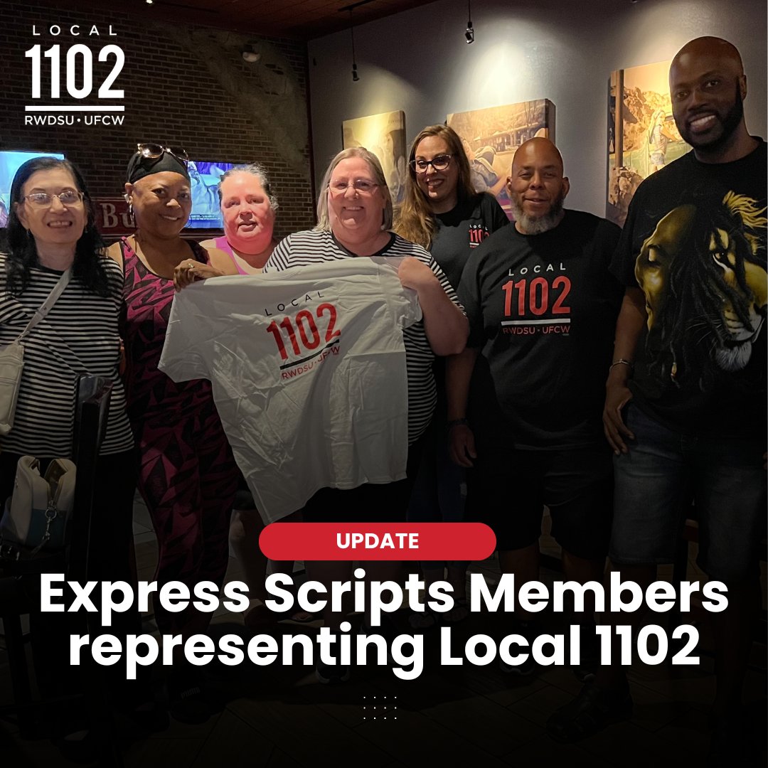 Express Scripts members recently got together to represent Local 1102. Together we make a difference. #1U