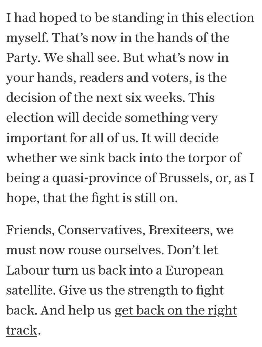 'Voters must now face up to the reality of a Labour government' I  share your frustrations. I wish we had done better. I’ve tried to get us to do better. But the moment of truth is now coming. We need you back. I want you to come back. A vote for Labour would be a catastrophe