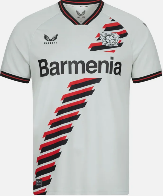 MostynField's tweet image. Bayer Leverkusen are using the same away kit they used in the 1/4 final against West Ham, in this evening Europa League final. Its got a bit of a Thames Rowing Club vibe about it