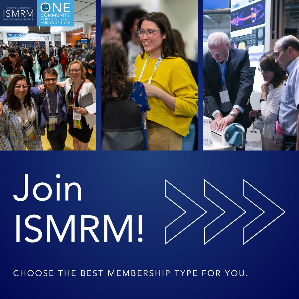 Join the ISMRM! Whether you're a clinician, physicist, engineer, biochemist, radiographer or technologist, there's an ISMRM membership type for you. Learn more: ow.ly/BaHA50RO6bm #ISMRM #ISMRT #MRI #MagneticResonance #MR #MedicalImaging