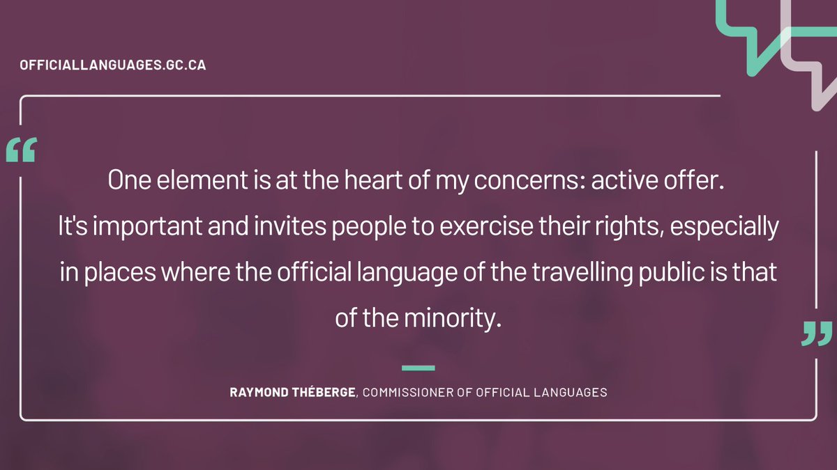 Today, the Commissioner of Official Languages will visit a Canadian point of entry and discuss #OfficialLanguages complaints with @CanBorder's Vice President of HR and Official Languages Champion, Holly Flowers Code. #ActiveOffer #Complaints