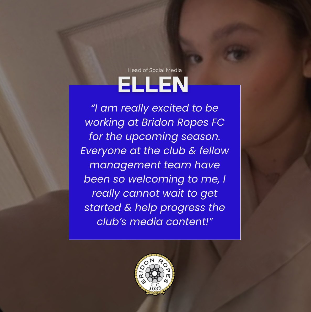 🗣️ 𝗠𝗘𝗘𝗧 𝗢𝗨𝗥 𝗡𝗘𝗪 𝗔𝗗𝗗𝗜𝗧𝗜𝗢𝗡𝗦 🤝 After a very warm welcome to the club, we sat down with the 2 new additions & newest members of the 1st team management staff, Platini & Ellen to get their thoughts on the season ahead… @PLATTSHIPAMBA #TheRopes #UpTheBridon 🔵🔵