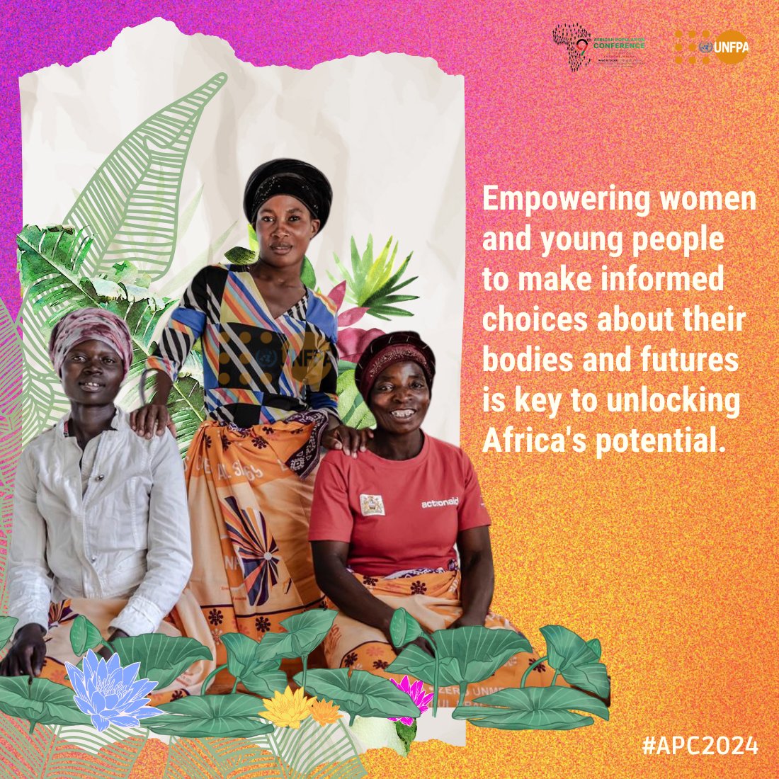💪🏾 Empowering women and young people is key to achieving sustainable development in #Africa. See what else @UNFPA is advocating for at the 9th African Population Conference (#APC2024) taking place in #Malawi this week: unf.pa/sds #GlobalGoals