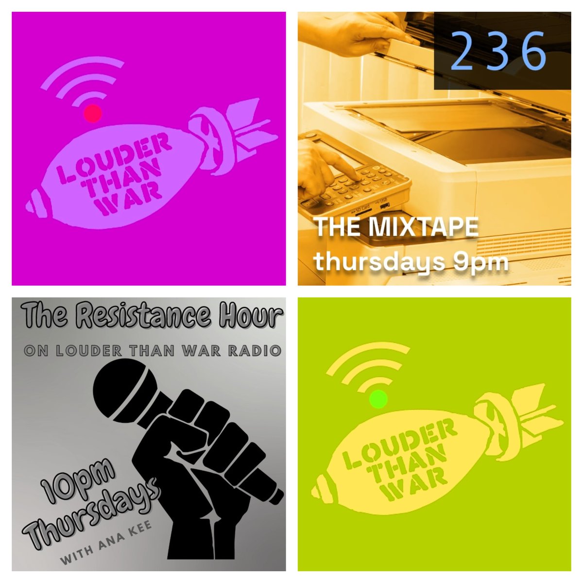 Tonight on Louder Than War Radio s2.radio.co/sab795a38d/lis… 9pm — The Mixtape with Julius C. Lacking @jclacking 10pm — The Resistance Hour with Ana Kee