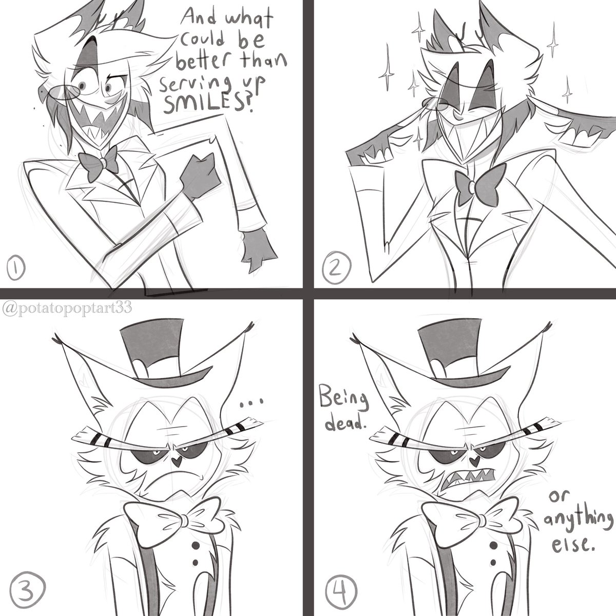That one SpongeBob scene but these two 🎩 🦌 
#HazbinHotel #Hazbin #HazbinHotelFanart #HazbinFanart #HazbinHotelAlastor #HazbinHotelHusk #HazbinAlastor #Alastor #AlastorFanart #HazbinHusk