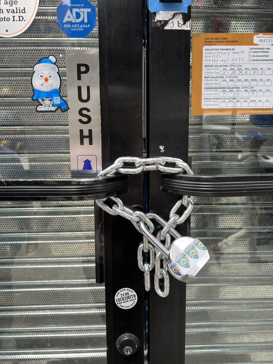 Well that was quick. Most of the illicit shops near our office in #NYC have closed. Granted I’ve only walked about 10 blocks in midtown but if they weren’t padlocked they still weren’t operating. Some of them you can still see products on the shelf