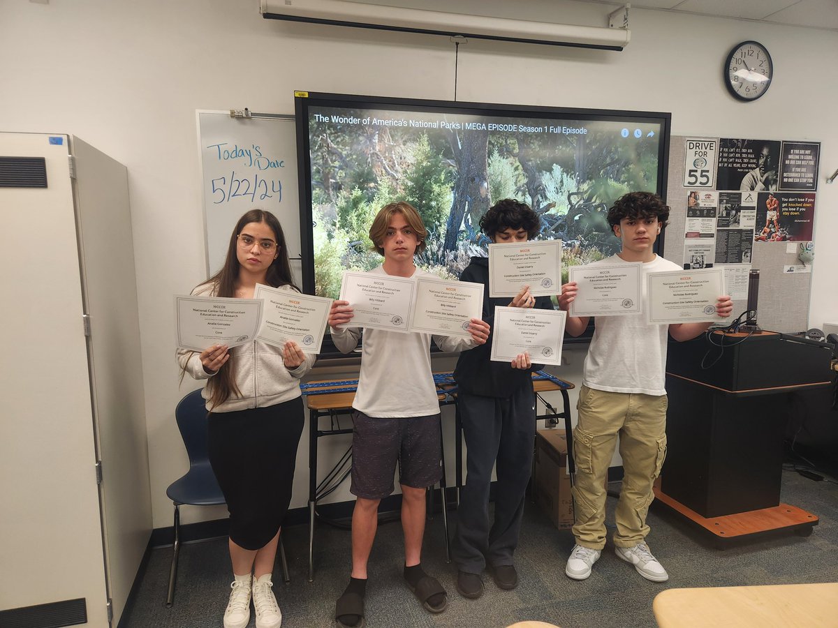 EastLeeCountyHS's tweet photo. Congrats to our #ConstructionAcademy students for passing the Core6 Intro to Basic Construction Skills!🛠️They aced 8 exams to earn it. As the newest #CTE academy, we’re proud to be addressing the growing demand in the construction industry.#blockstrong #floridaconcreteandproducts https://t.co/cKEeEatnAc