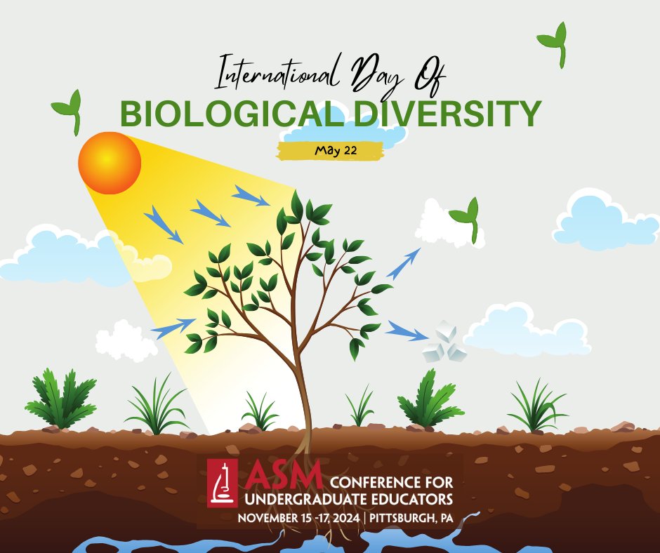 On a day that celebrates the incredible diversity of life on our planet, we’re thrilled to announce 2024 #ASMCUE registration opens June 1! Join us as we inspire the next generation about the importance of preserving our planet's rich biological heritage. asm.social/1SI