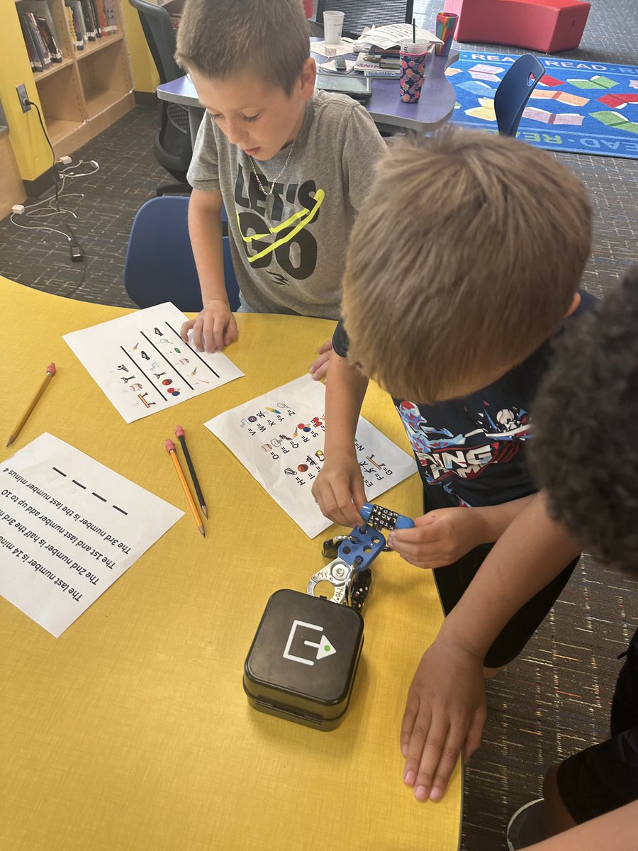 Whether the first or last week of school Breakout boxes are always engaging! @breakoutEDU @WilkersonElem @JCPS_LMS @jcaslky #jcpslibraries #jcaslky #breakoutedu
