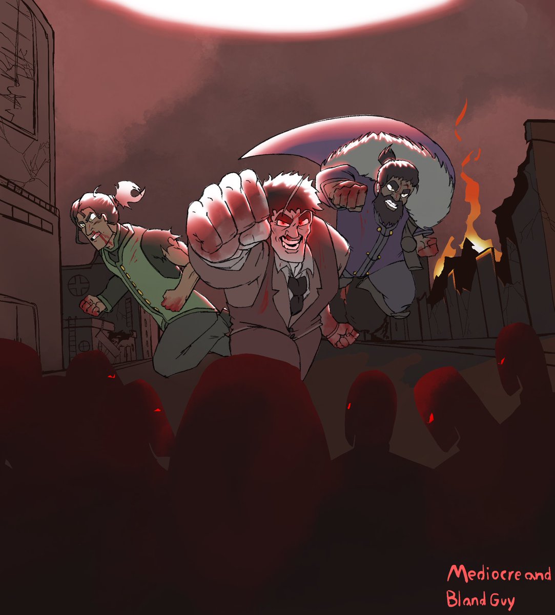 MasonPenashue's tweet photo. My favourite art piece yet
4 hours and 30 minutes…

#art #poster #oc #originalcharacters #red #fight #fightscene #higheffort #digitalart #blood https://t.co/vZrqudqbJc