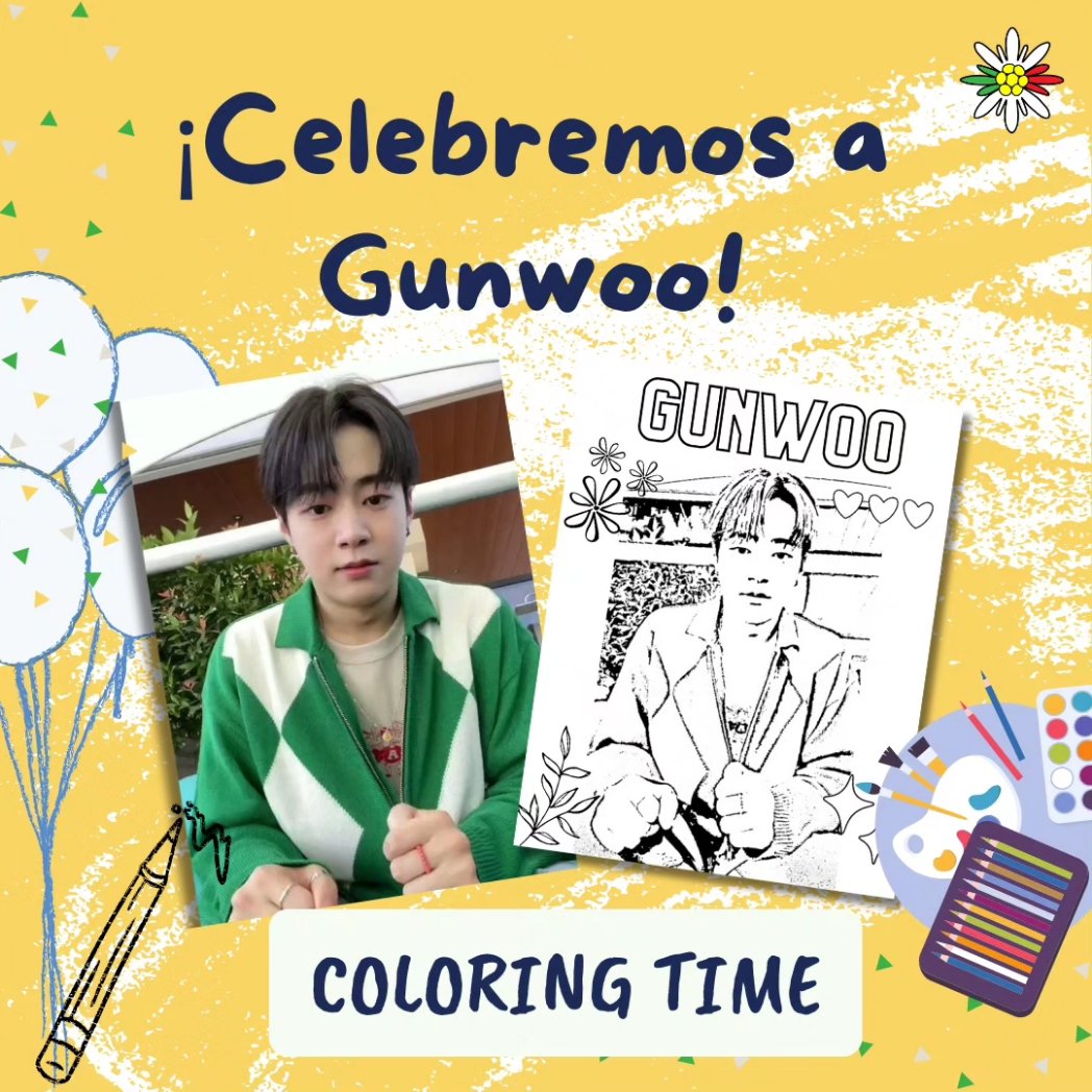 🎂 Edelweiss 🎂

En pocos días será el cumpleaños de nuestro querido Gunwoo 🥳 vamos a celebrarlo.

Te estaremos compartiendo el archivo del dibujo para que lo puedas colorear con la técnica que tu quieras en nuestras historias 😊

Link 👇🏻
drive.google.com/file/d/1cdX1Ap…