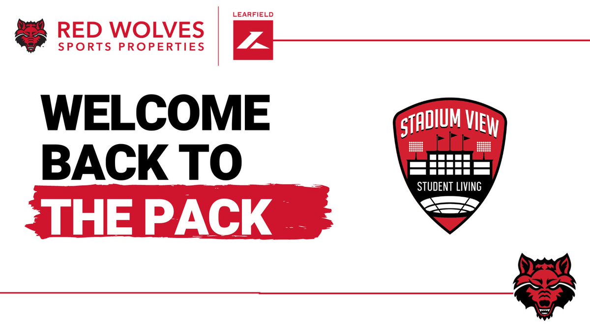 RedWolves_SP's tweet image. Signed, Sealed, and Delivered! 🏠 Welcome back to the Pack @LiveStadiumView ! Thank you for your continued support of A-State Athletics. #WolvesUp