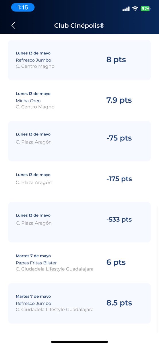 fernandogglezb's tweet image. Solo quiero que me regresen mis puntos, ya con esto van varias veces que me roban puntos en diferentes fechas, lit ya llego al punto de que no puedo usar mi tarjeta por que los siguen usando, ya 904 puntos que ya no puedo utilizar. @AyudaCinepolis @Cinepolis