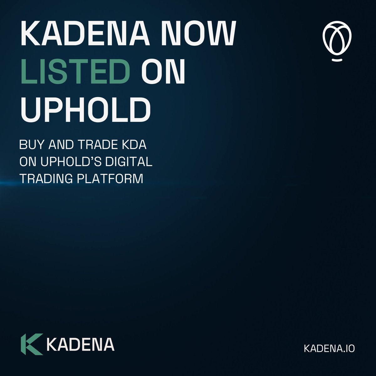 You can now buy and trade $KDA tokens on @UpholdInc! Deposits & withdrawals will be added later once the full integration with @Kadena_io’s network is complete.