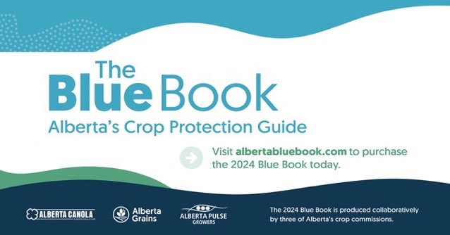 TRUSTED - Alberta farmers and agronomists have relied on the #BlueBook for over 20 years.  Order your copy today at albertabluebook.com.  #westcdnag