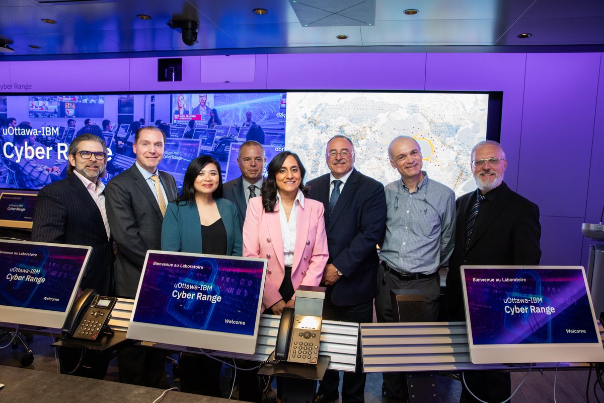 Today, @AnitaAnandMP, @dominic_rochon & Po Tea-Duncan of @TBS_Canada toured the @uOttawa-@IBMCanada Cyber Range, our leading-edge lab where research, training & expert collaboration converge to help build Canada's cybersecurity talent and develop strategies against cyber threats.