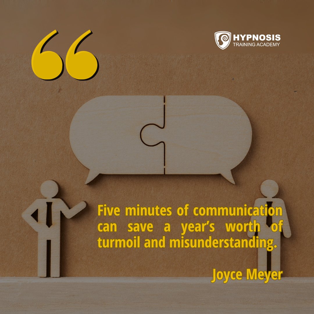 Hypno_Academy's tweet photo. "5 minutes of #communication can save a year’s worth of turmoil & misunderstanding."
We offer the best hypnosis programs that you can find online today!
https://t.co/D1UvV3PTeE ◀️
ㅤ
#HTAforceforgood #sinceretalk #conversationalhyposis #hypnosis #hypnotherapy #joycemeyer https://t.co/89CqQh47Rj