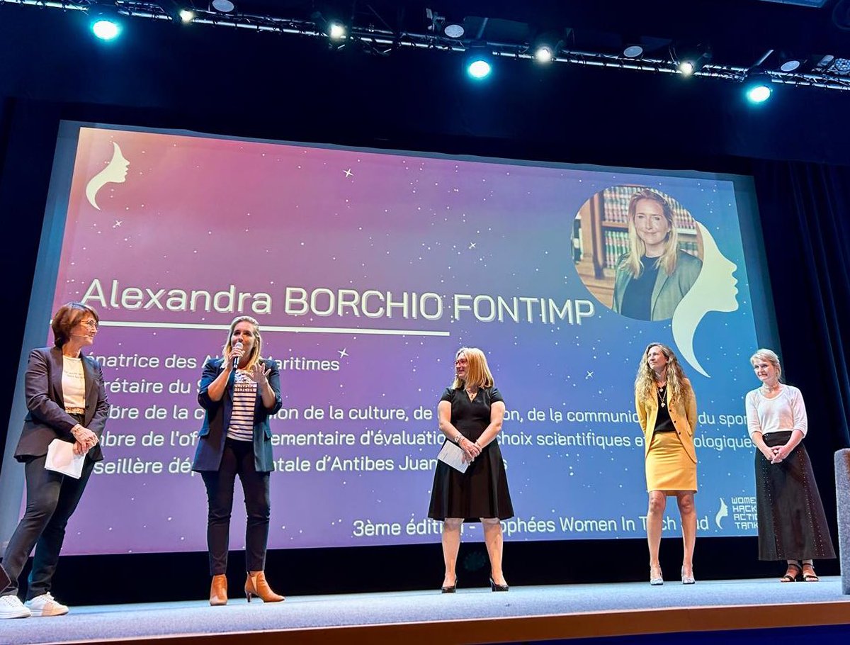 Alexandra BORCHIO FONTIMP (@alexndraborchio) on Twitter photo Présente à la 3e édition des Trophées #WomenInTech 🙋🏼♀️ organisée par <a href="/WhatHackers/">Women Hackers Action Tank 06 (WHAT06)</a> à #Juanlespins et présidée par <a href="/MalbrancqC/">Carole 06</a>.
Une cérémonie qui récompense les femmes travaillant dans la Tech dans les #AlpesMaritimes.🏆
Félicitations aux lauréates pour ces parcours inspirants. 👏🏻🚀 Présente à la 3e édition des Trophées #WomenInTech 🙋🏼♀️ organisée par <a href="/WhatHackers/">Women Hackers Action Tank 06 (WHAT06)</a> à #Juanlespins et présidée par <a href="/MalbrancqC/">Carole 06</a>.
Une cérémonie qui récompense les femmes travaillant dans la Tech dans les #AlpesMaritimes.🏆
Félicitations aux lauréates pour ces parcours inspirants. 👏🏻🚀