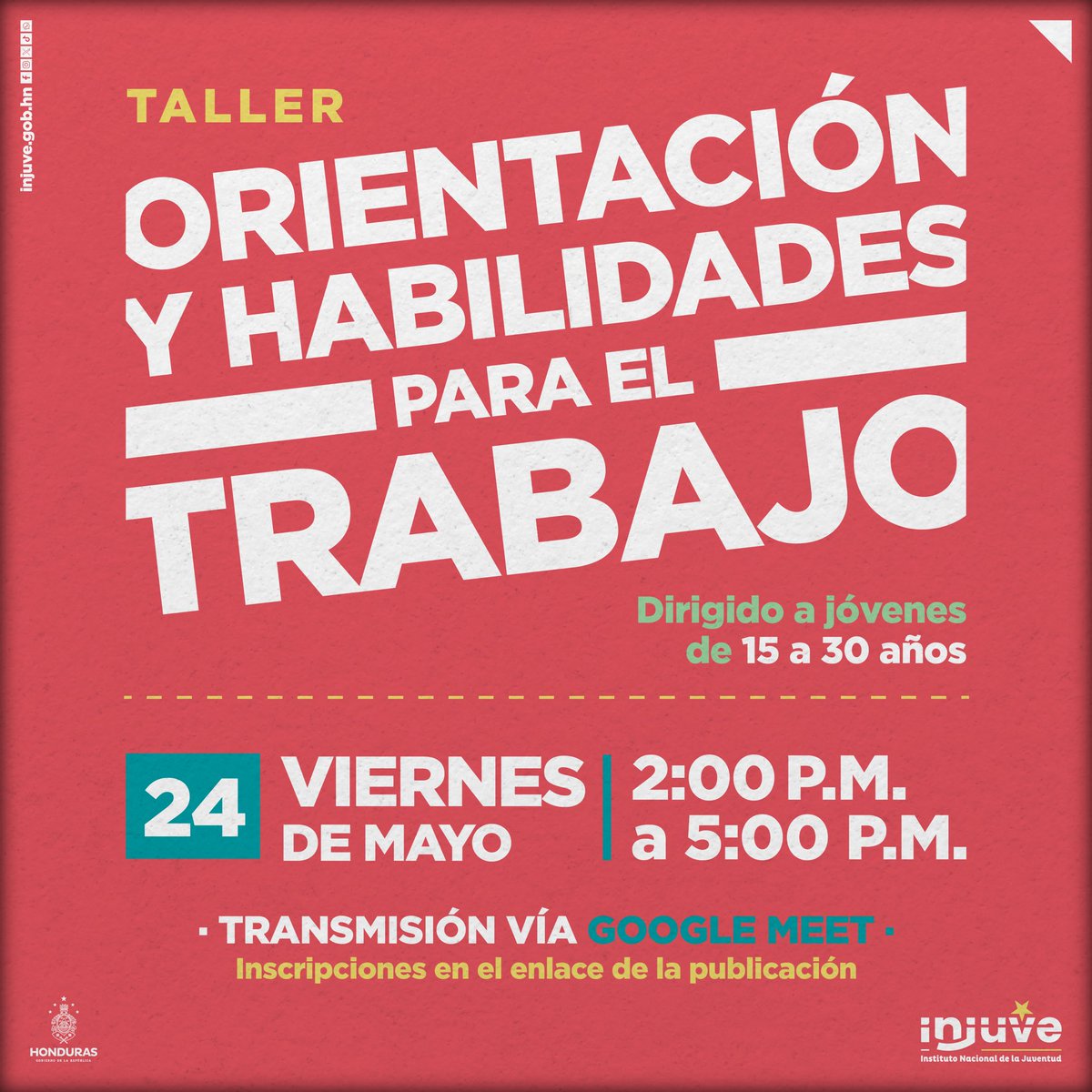 🙋🏻‍♀️ 🚀 Aprendé a crear tu hoja de vida, redactar una carta de presentación y buscar oportunidades laborales. Unite este viernes 24 de mayo de 2pm a 5pm a través de Google Meet. Inscribite aquí: forms.gle/qo9fLtEmRpn77W… Cierre de inscripción: viernes 24 de mayo a las 10:00 am