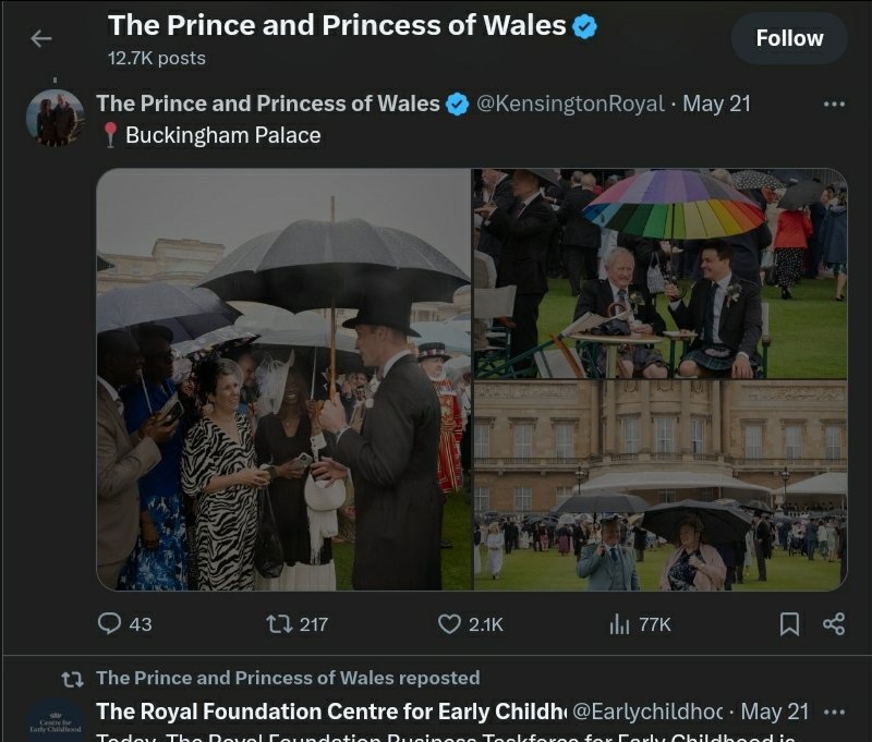 @AnnaVanhof44726 @KensingtonRoyal hasn't released any new video of #KateMiddleton officially known as Catherine, the Princess of Wales. Nothing in the Daily Mail either. You can't show us the footage, Marchioness of Messing With Our Heads, because there is no video. #WhereIsKate?