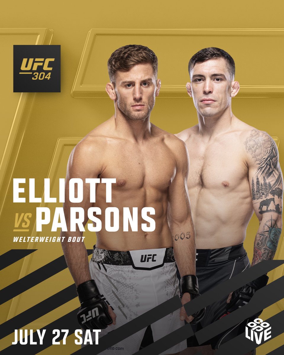 Two more added to #UFC304 in Manchester! 🇬🇧 @CLDuncan_ vs @Robert_Bryczek 🇵🇱 🏴󠁧󠁢󠁷󠁬󠁳󠁿 Oban Elliott vs Preston Parsons 🇺🇸 🎟️ ufc.com/manchester