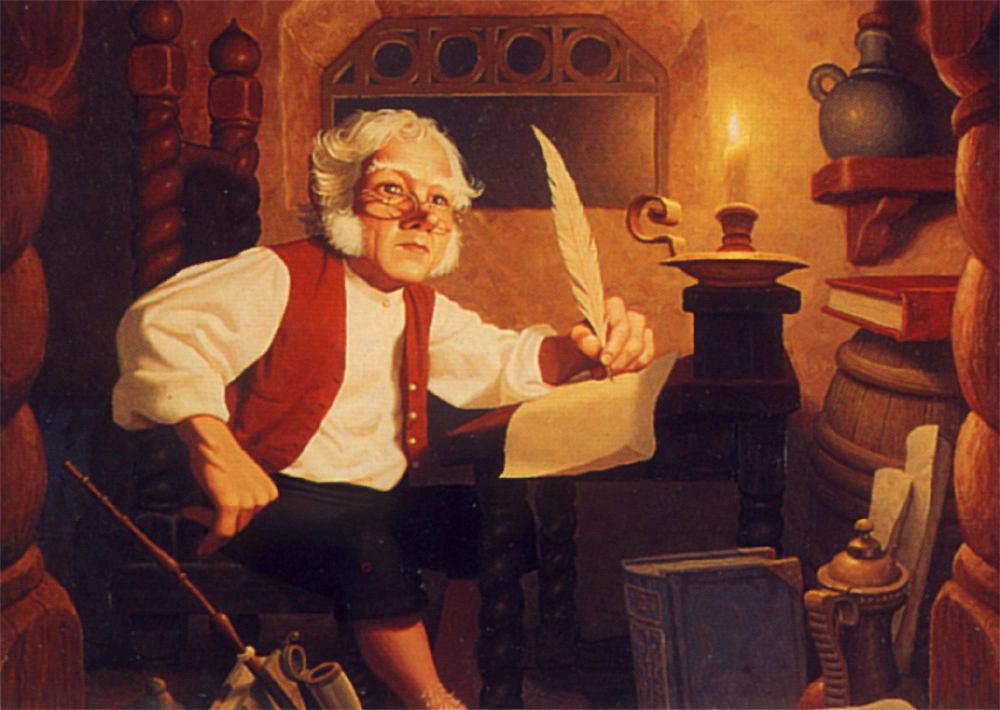 Bilbo at Rivendell - Greg and Tim Hildebrandt